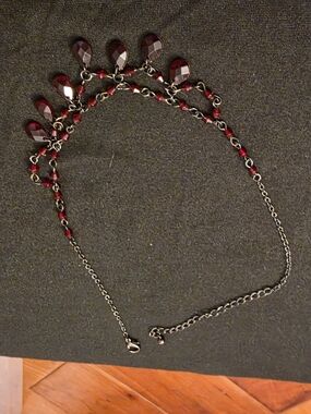 Elegant Garnet Red Teardrop Beaded Necklace - Women Jewelry